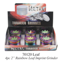 METAL TOBACCO GRINDER 4 PARTS 6CT 70120