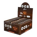 OCB VIRGIN UNBLEACHED SLIM ROLL KIT BOX OF 32