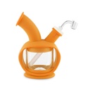 OOZE KETTLE SILICONE GLASS WATER PIPE ORANGE 