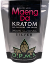 OPMS SILVER GREEN VEIN MAENG DA 144GM 240CT CAPSULES BAG