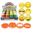 PLASTIC GRINDER SMILEY FACE 4 PARTS GR044-4SM BOX OF 24