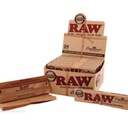 RAW 1.25 ORGANIC ROLLING PAPERS+TIPS CONNOISSEUR BOX OF 24