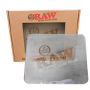 RAW DOUBLE THICK GLASS ROLLING TRAY