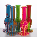 SILICONE WATER PIPE 13" ASSORTED COLORS SKULL DESIGNS