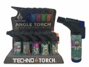 TECHNO TORCH #00139S ASSORTED DESIGN TORCH LIGHTERS BOX OF 15