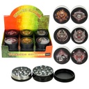 TOBACCO GRINDER 3 PARTS BLACK BIKER GR041-BBK BOX OF 12