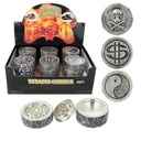 TOBACCO GRINDER 3 PARTS PEWTER GR140 BOX OF 12