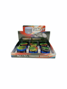 TOBACCO GRINDER 4 PART BOX OF 6 ASSORTED COLORS/DESIGNS 70212