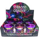 TOBACCO GRINDER RAINBOW COLOR WITH DIAMOND ON SIDE GR205-61RB BOX OF 6