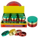 TOBACCO GRINDER RASTA COLOR 4 PARTS GR131 BOX OF 12