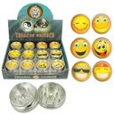 TOBACCO GRINDER SMILY FACE 2 PARTS GR045-SM BOX OF 24