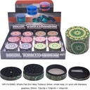 TOBACCO GRINDER UV PAINTING MANDALA 4 PARTS GR174-50MD BOX OF 12