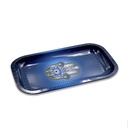 V SYNDICATE METAL ROLLING TRAY MEDIUM HAMSA BLUE