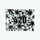 V SYNDICATE SMALL GLASS ROLLING TRAY 420-B&W