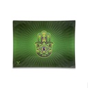 V SYNDICATE SMALL GLASS ROLLING TRAY HAMSA GREEN