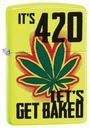 ZIPPO LIGHTER 28887 LET'S GET BAKED YELLOW