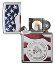 ZIPPO LIGHTER AMERICA STAMP ON FLAG DESIGN