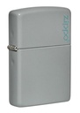 ZIPPO LIGHTER FLAT GREY ZIPPO LOGO 49452ZL