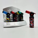 SCORCH TORCH LIGHTER SMOOTH PRESS 45DGE ASSORTED DESIGN 9CT