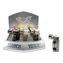 SCORCH TORCH LIGHTER 45DEG ANGLE W/SEE THROUGH TANK 9CT